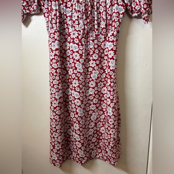Auguste the Label Mila June Floral Red White Blue Mini Peasant Dress Size US 4 - Picture 8 of 16